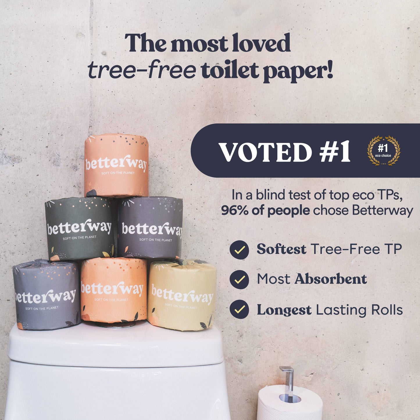 Bamboo TP Pallet - 24 Boxes/36 Rolls | White & Natural Brown