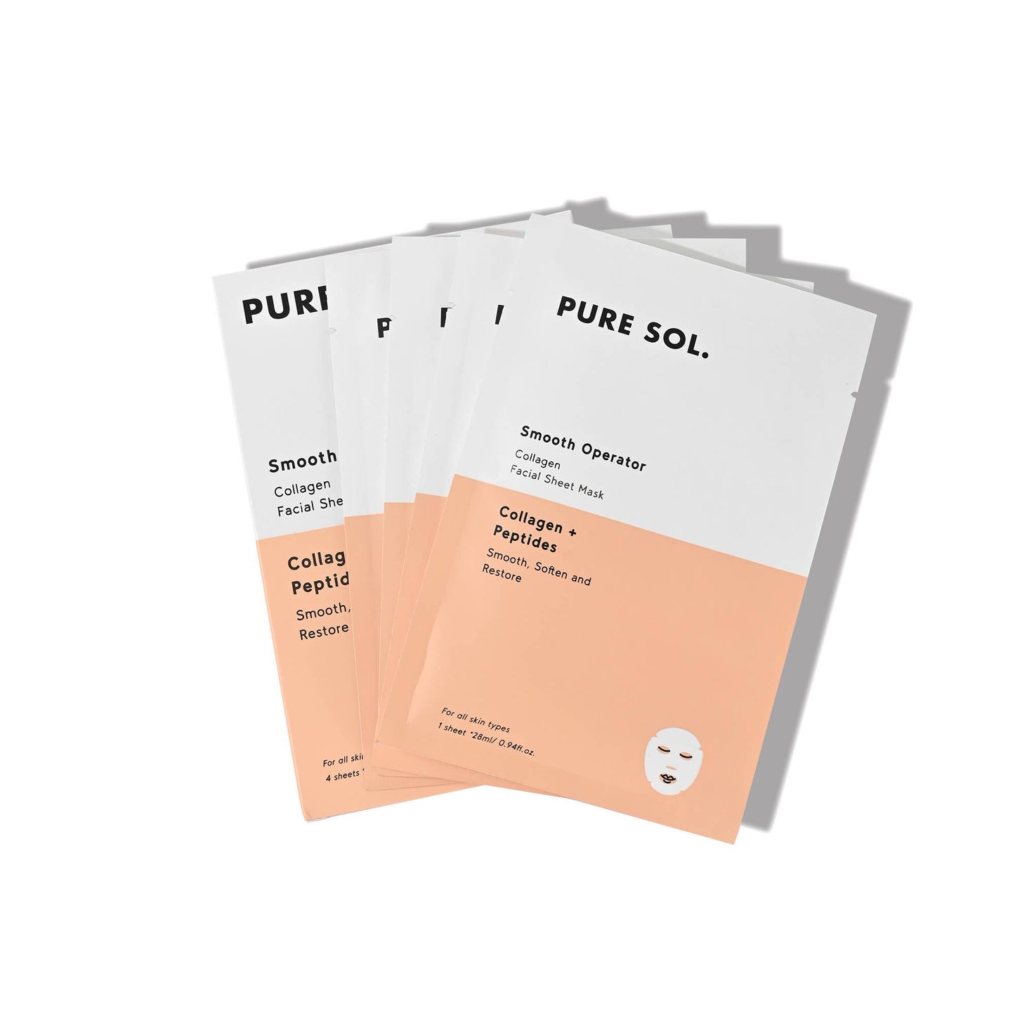 PURE SOL. Beauty Smooth Operator Beauty Collagen Sheet Mask