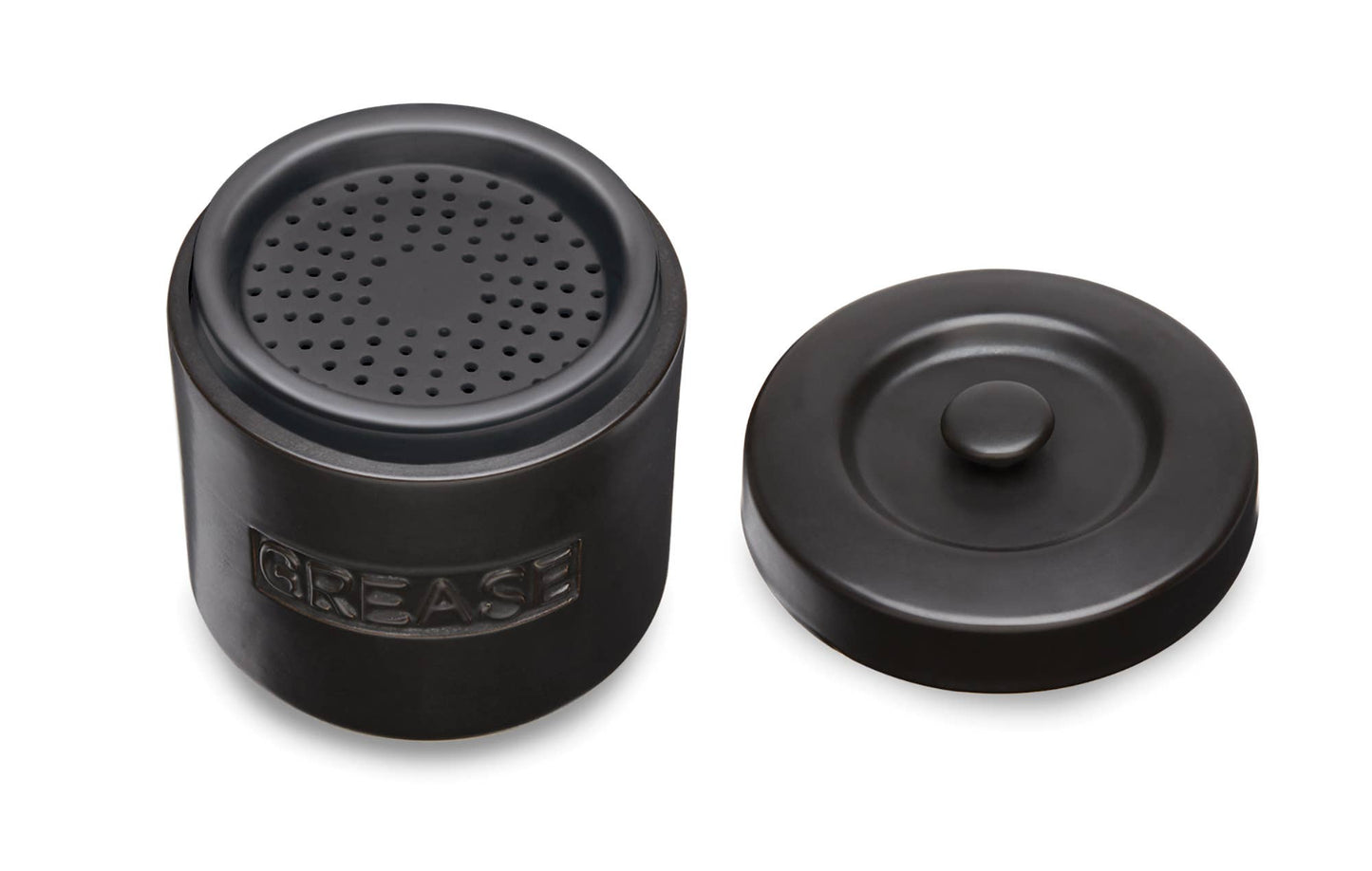 Fox Run Brands - Fox Run Grease Container, Black Porcelain, 5" x 5" x 5.5"