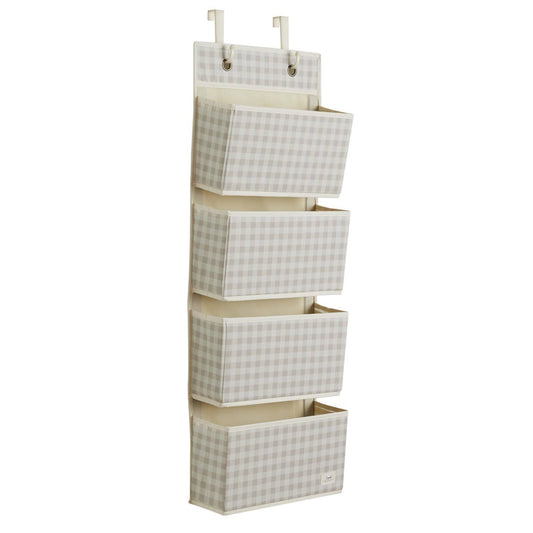 3 Sprouts - Recycled Fabric Over the Door Organizer for Nursery