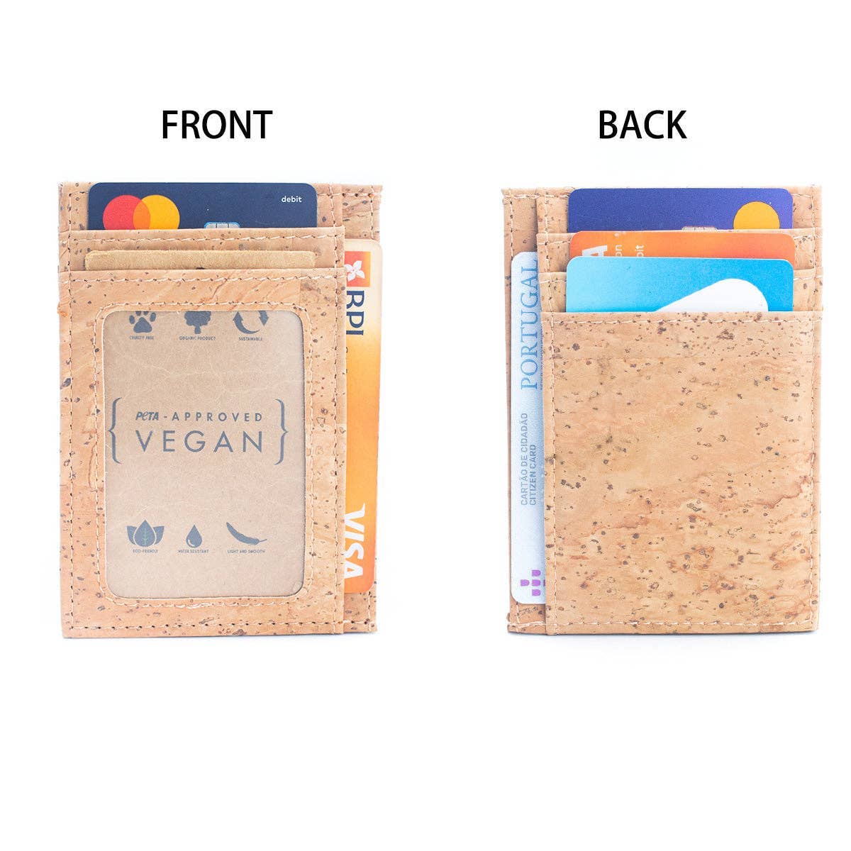 Meninas Bonitas Cork - Men's RFID-Blocking Cork Card Wallets BAG-2252