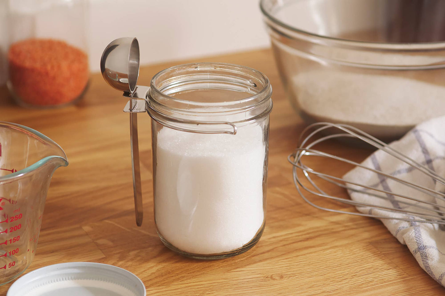Fox Run Brands - Jarware Coffee Scoop Wide Mouth Mason Jar, Stainless Steel