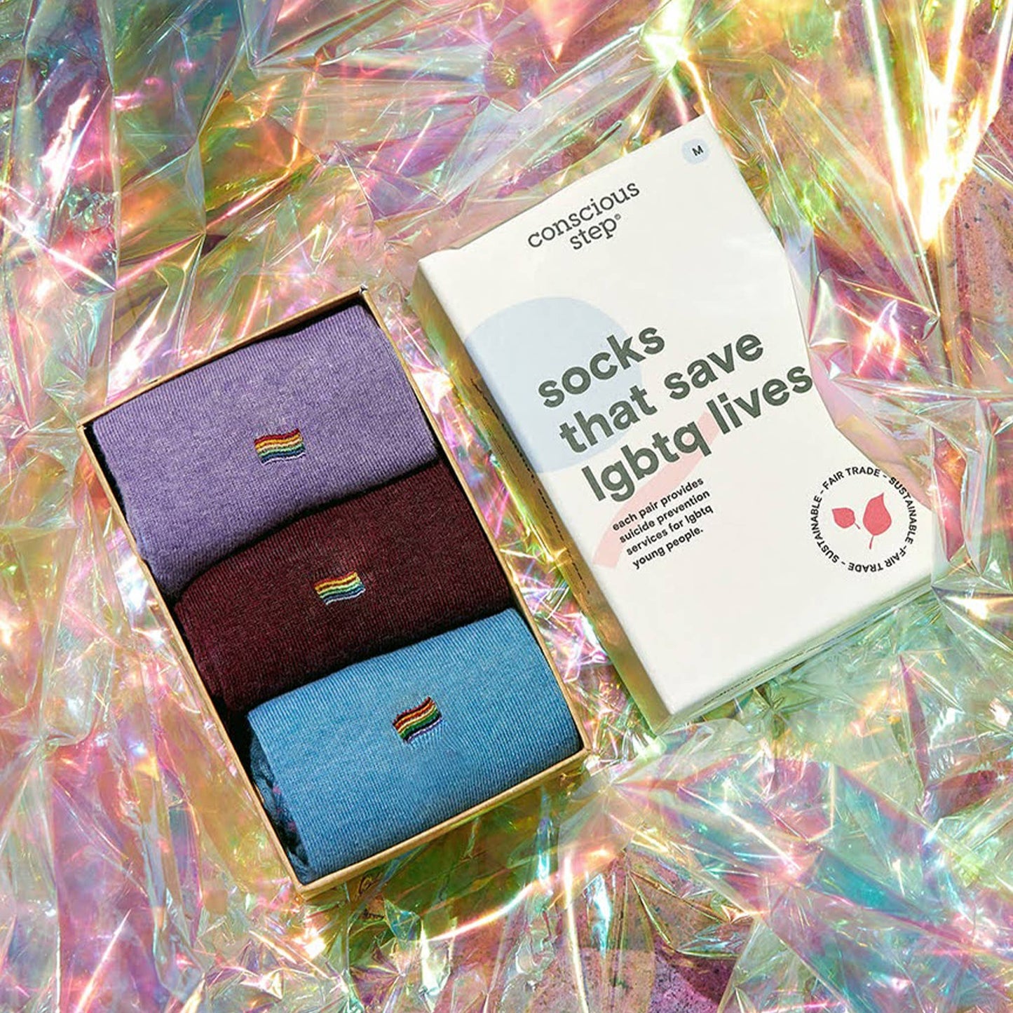 Conscious Step - Socks that Save LGBTQ Lives | Boxed Set - Pride Gifts