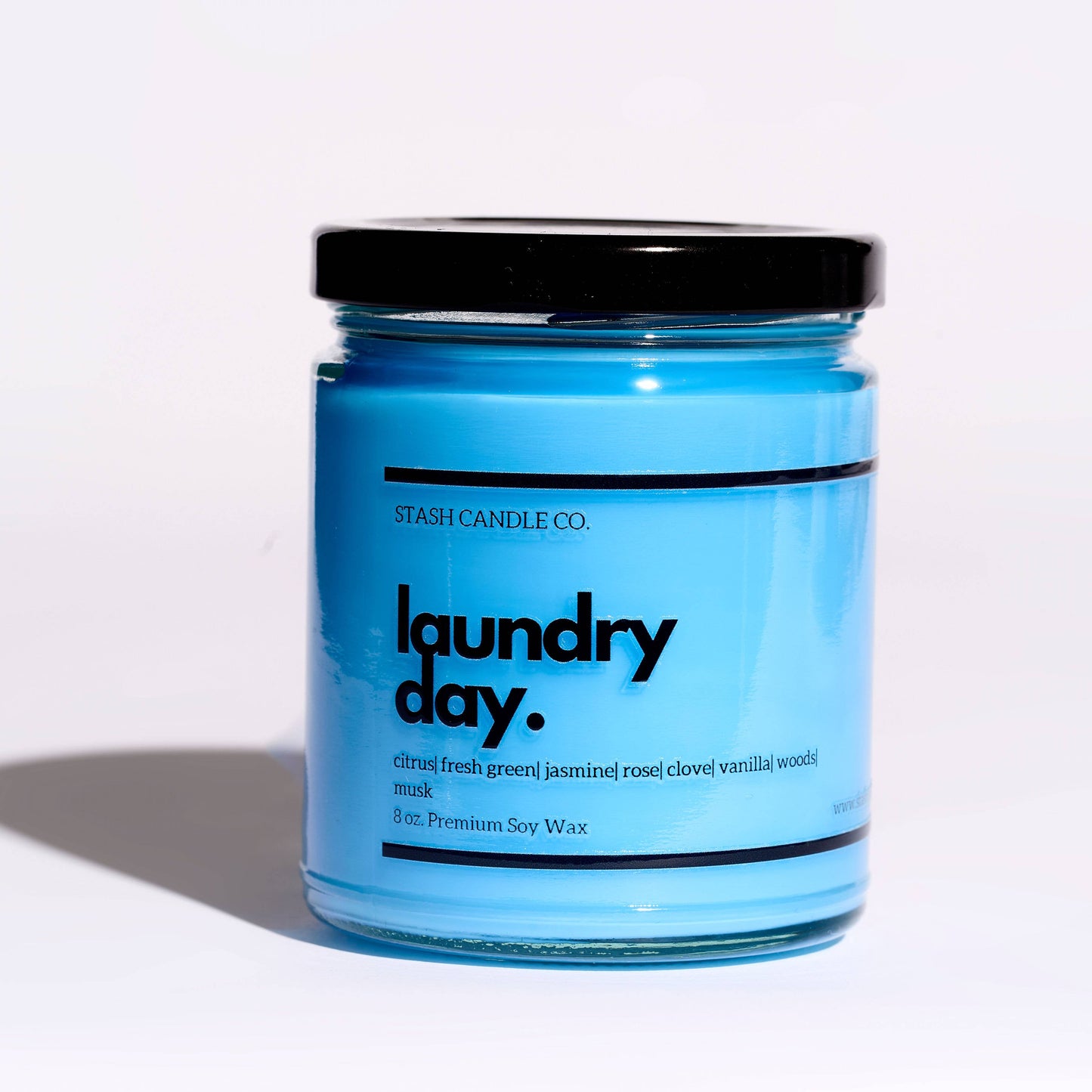 Stash Candle Co. - Laundry Day Candle, 8oz., Fresh Linen Scent, 40hr Burn Time