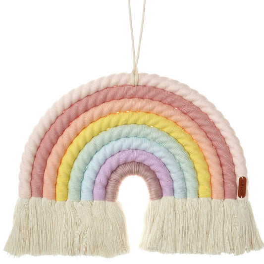 Ali+Oli - Macrame Nursery Wall Décor - Rainbow (Pastel)