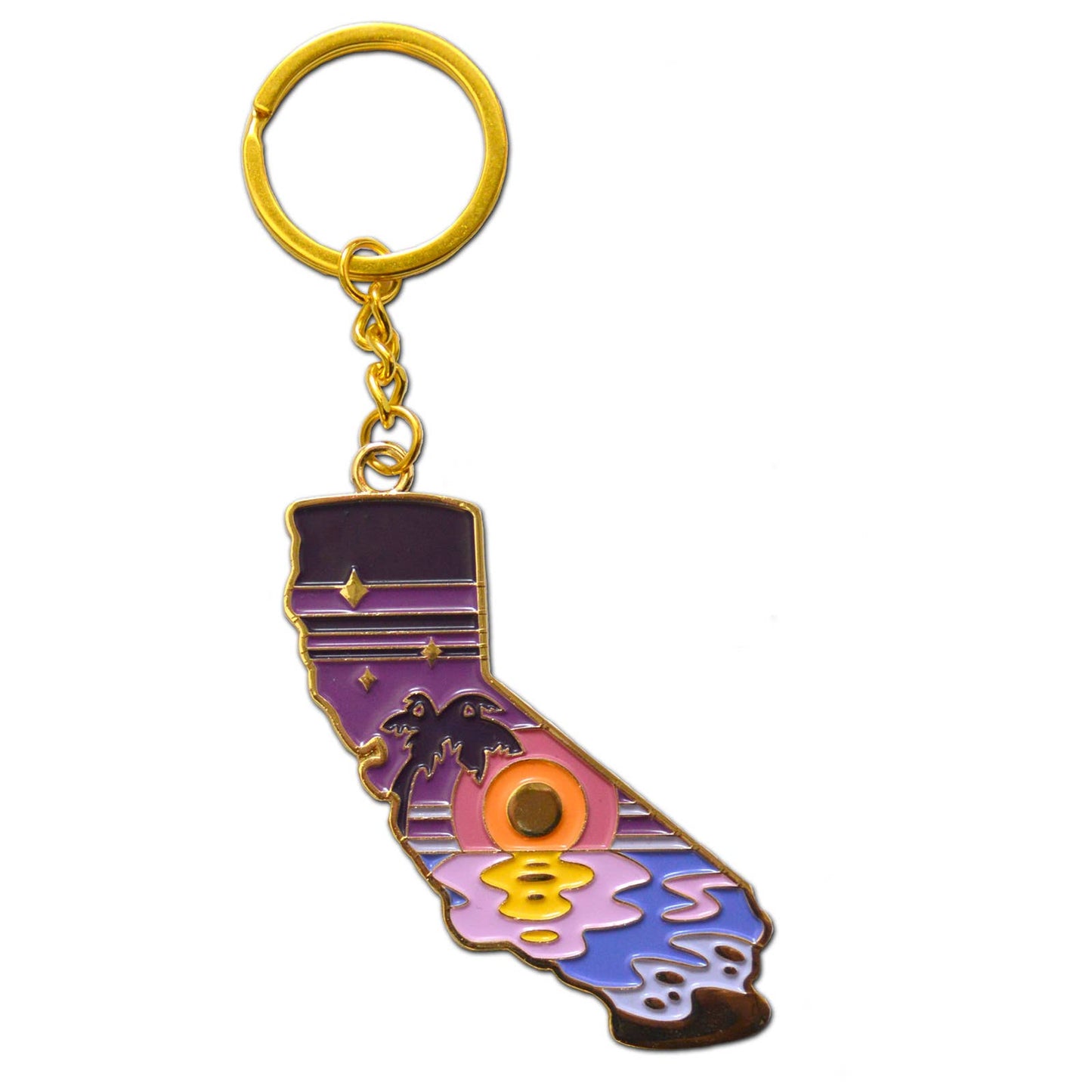 SF Mercantile - 50% off Clearance -  CA Retro Sunset Enamel Keychain