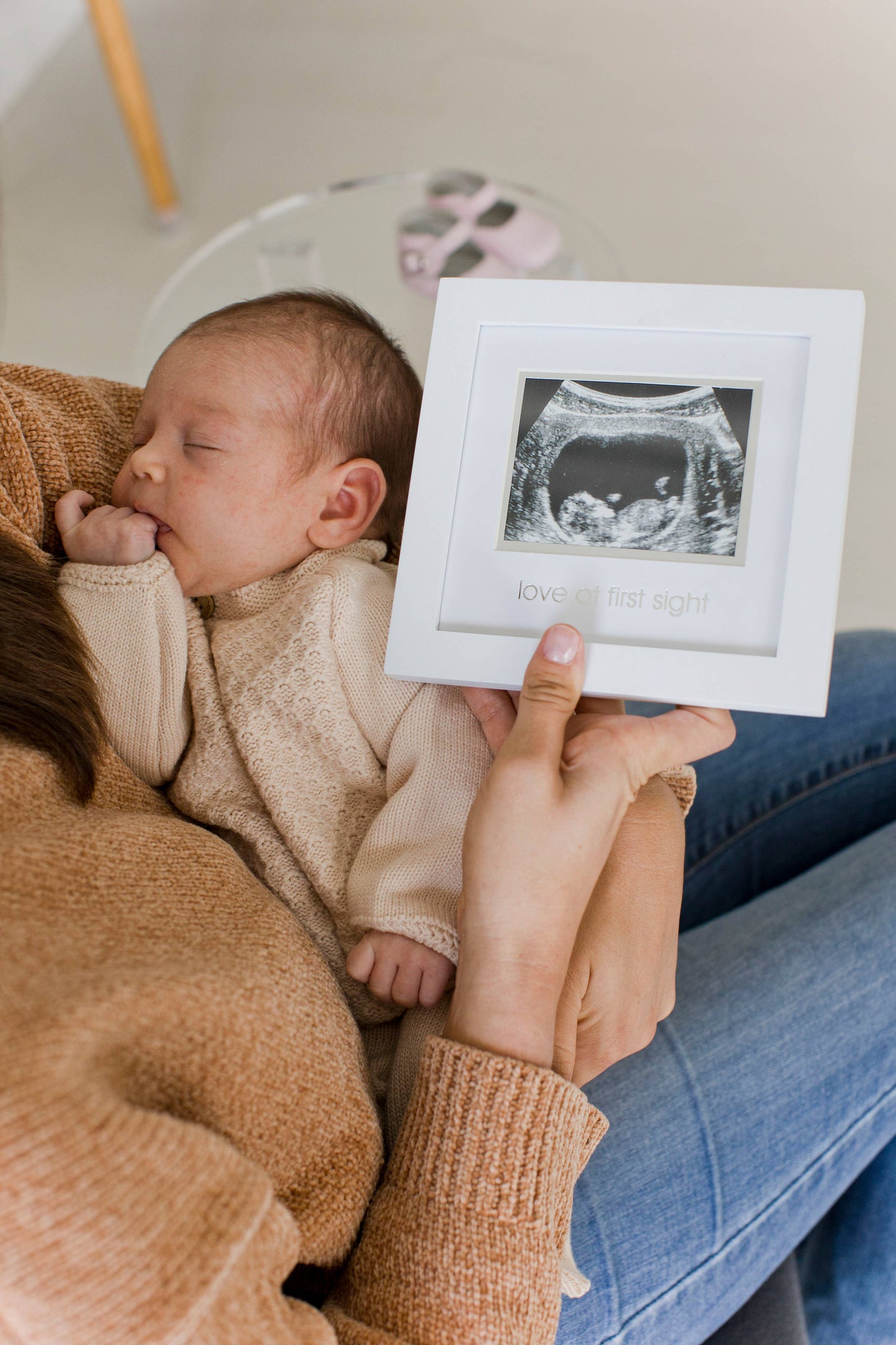 Pearhead - Love At First Sight Sonogram Frame, White