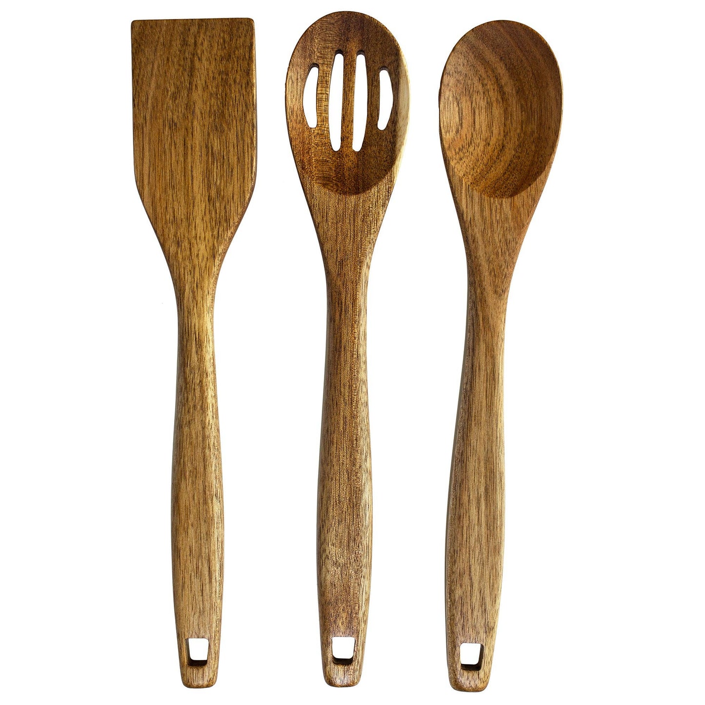 Totally Bamboo - TB Home® 3-Piece Acacia Wood Cooking Utensil Set