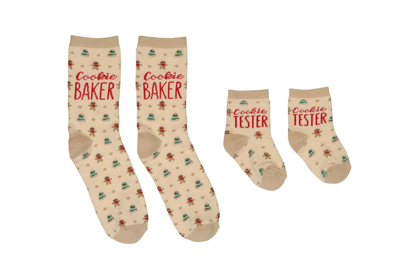 Pearhead - Cookie Baker & Tester Christmas Parent & Baby Sock Set