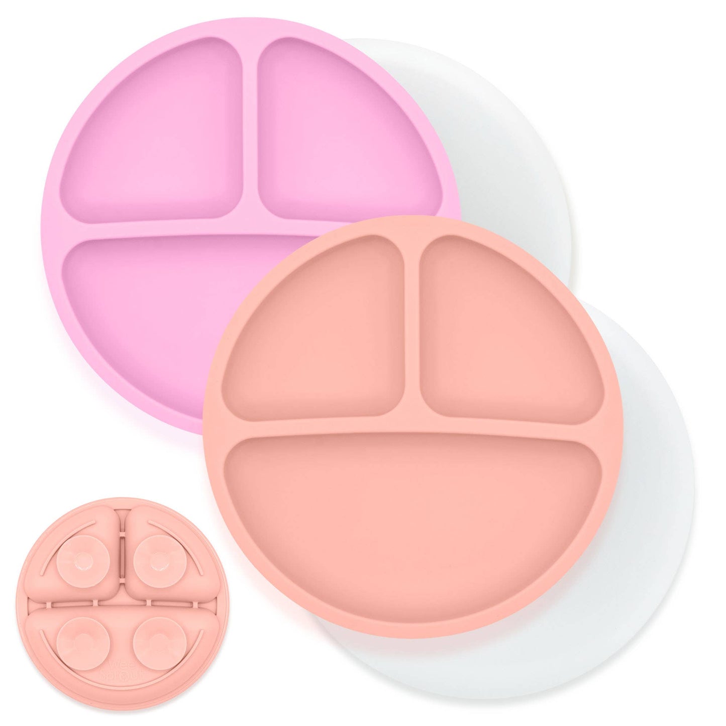 WeeSprout - Silicone Divided Suction Plates – Set of 2