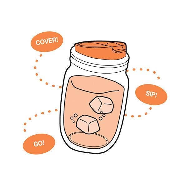 Fox Run Brands - Jarware Drink Lid for Regular Mouth Mason Jar