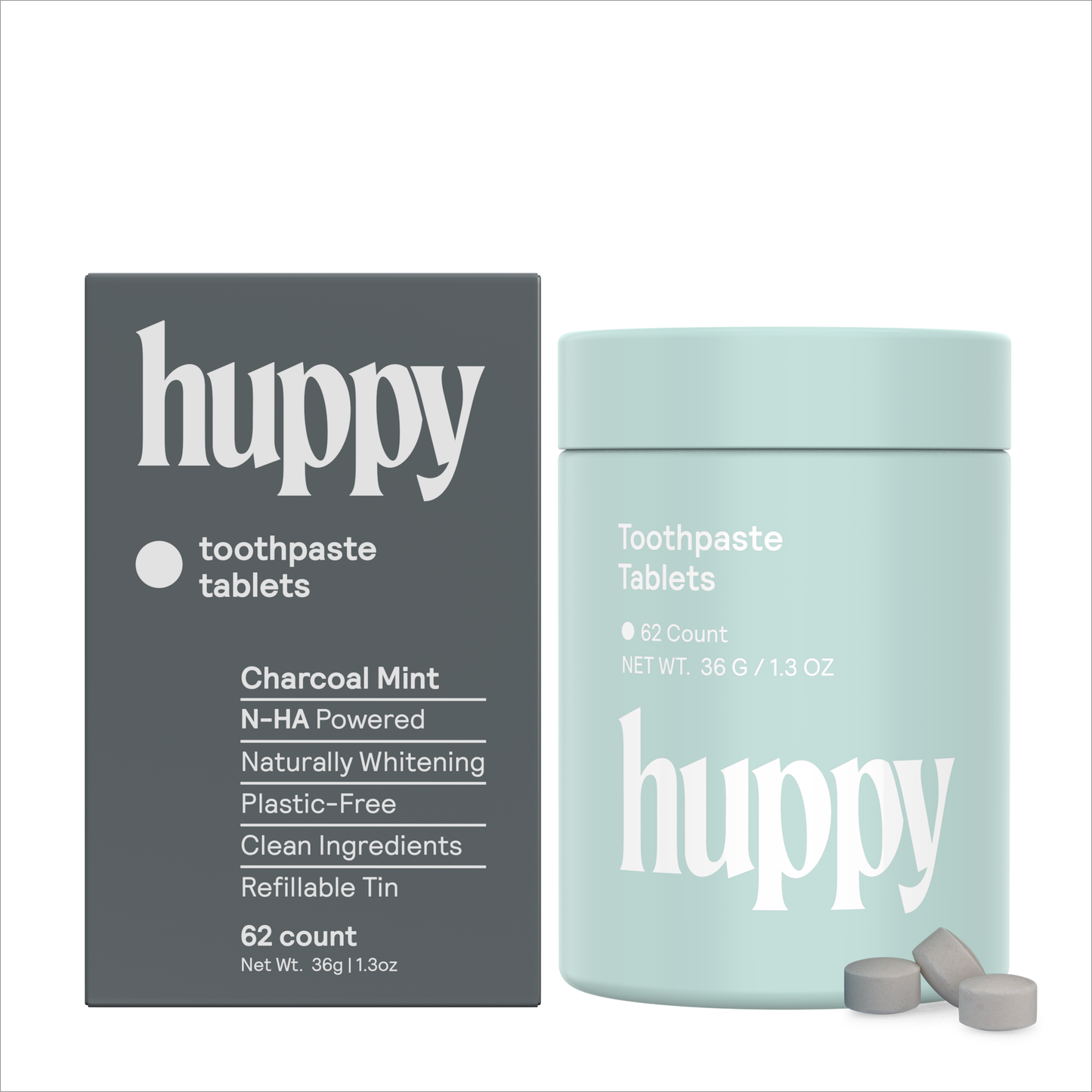 Fluoride-Free Toothpaste Tablets | Retail | Charcoal Mint