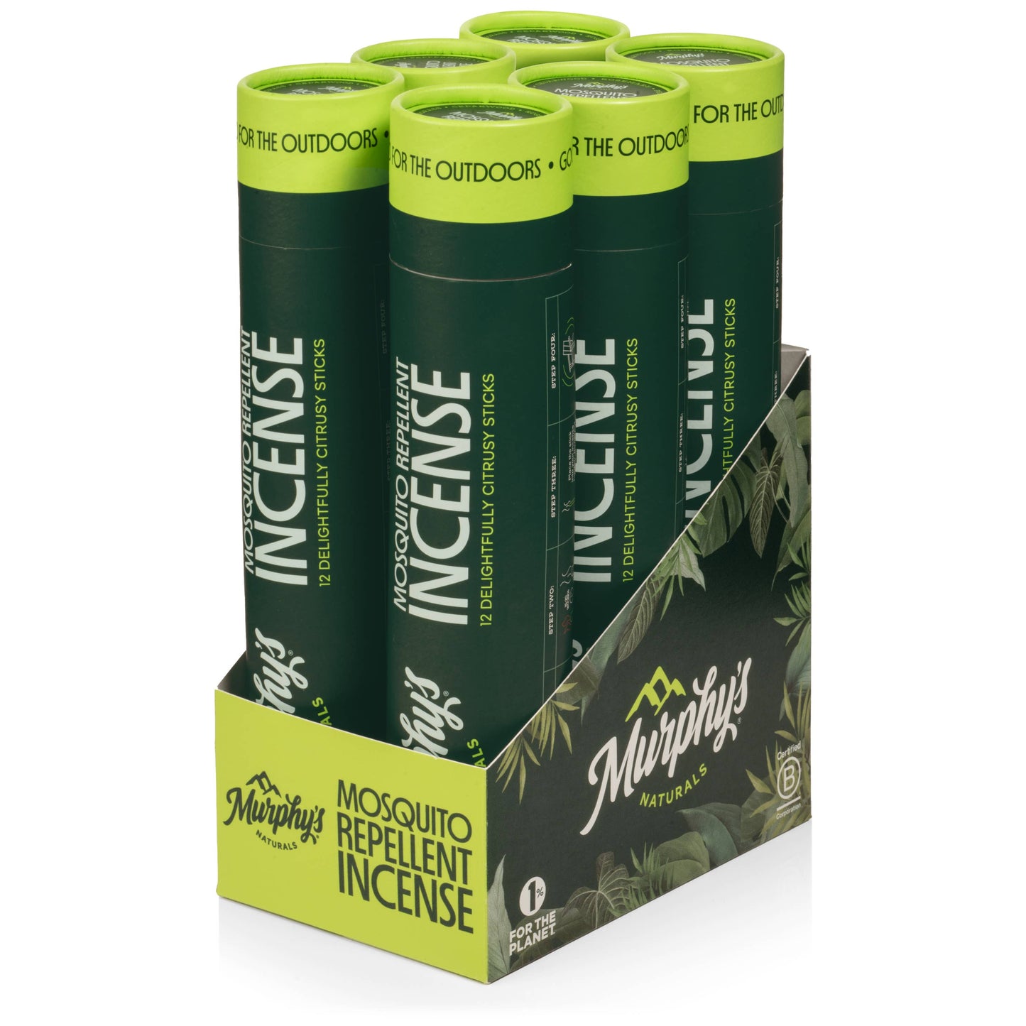 Murphy's Naturals - Mosquito Repellent Incense Sticks - Display of 6 Tubes