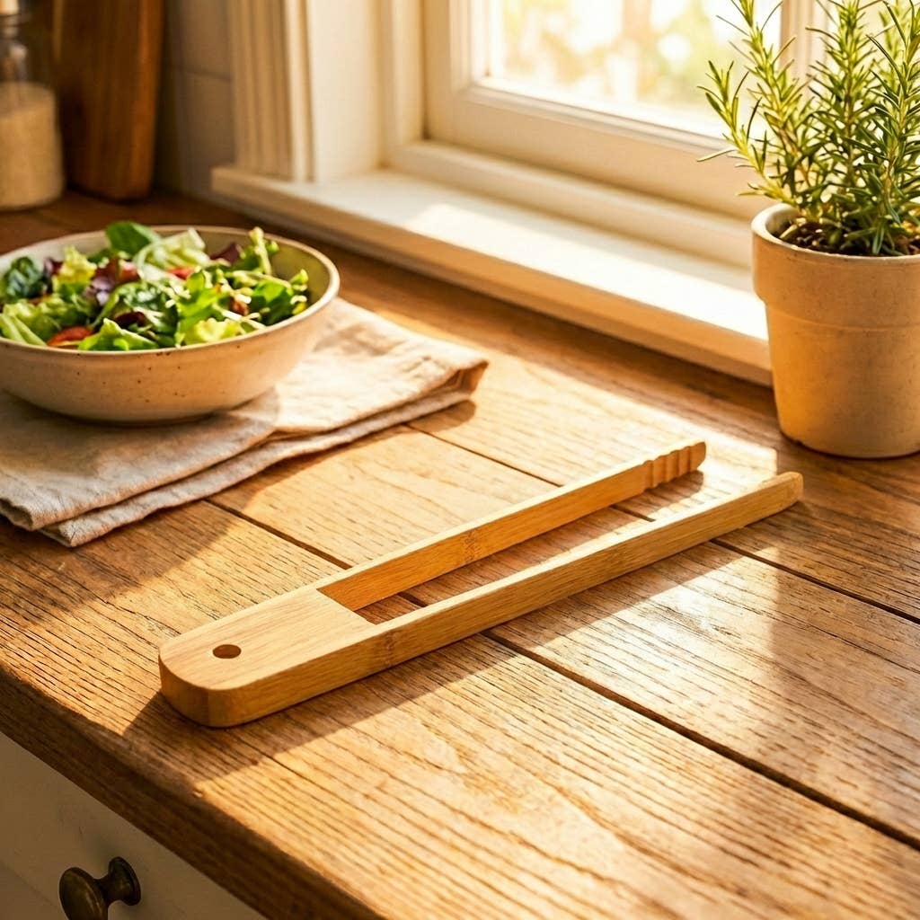 Sustainable Bamboo Tongs - Package Free