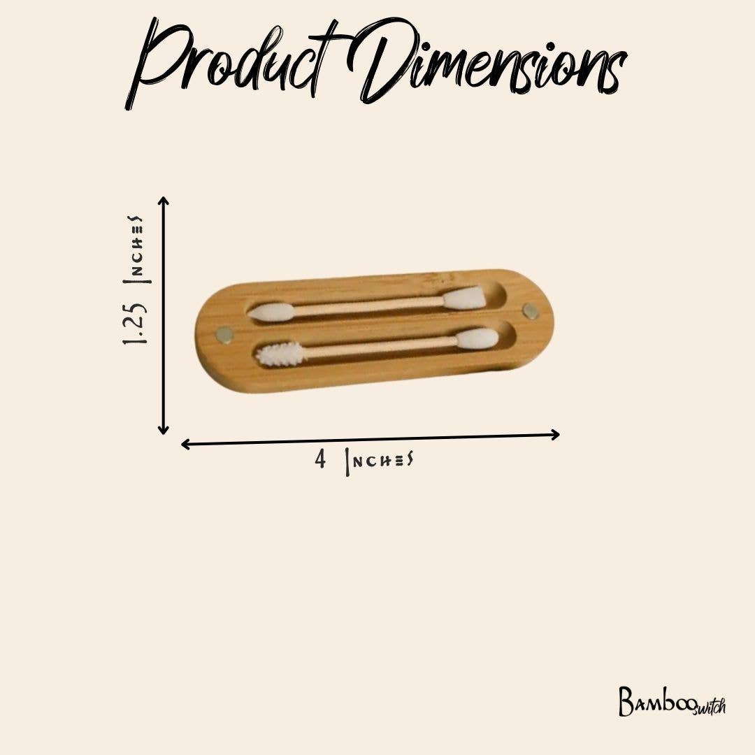 Reusable Bamboo Ear Buds in Case | Earth Day Bestseller