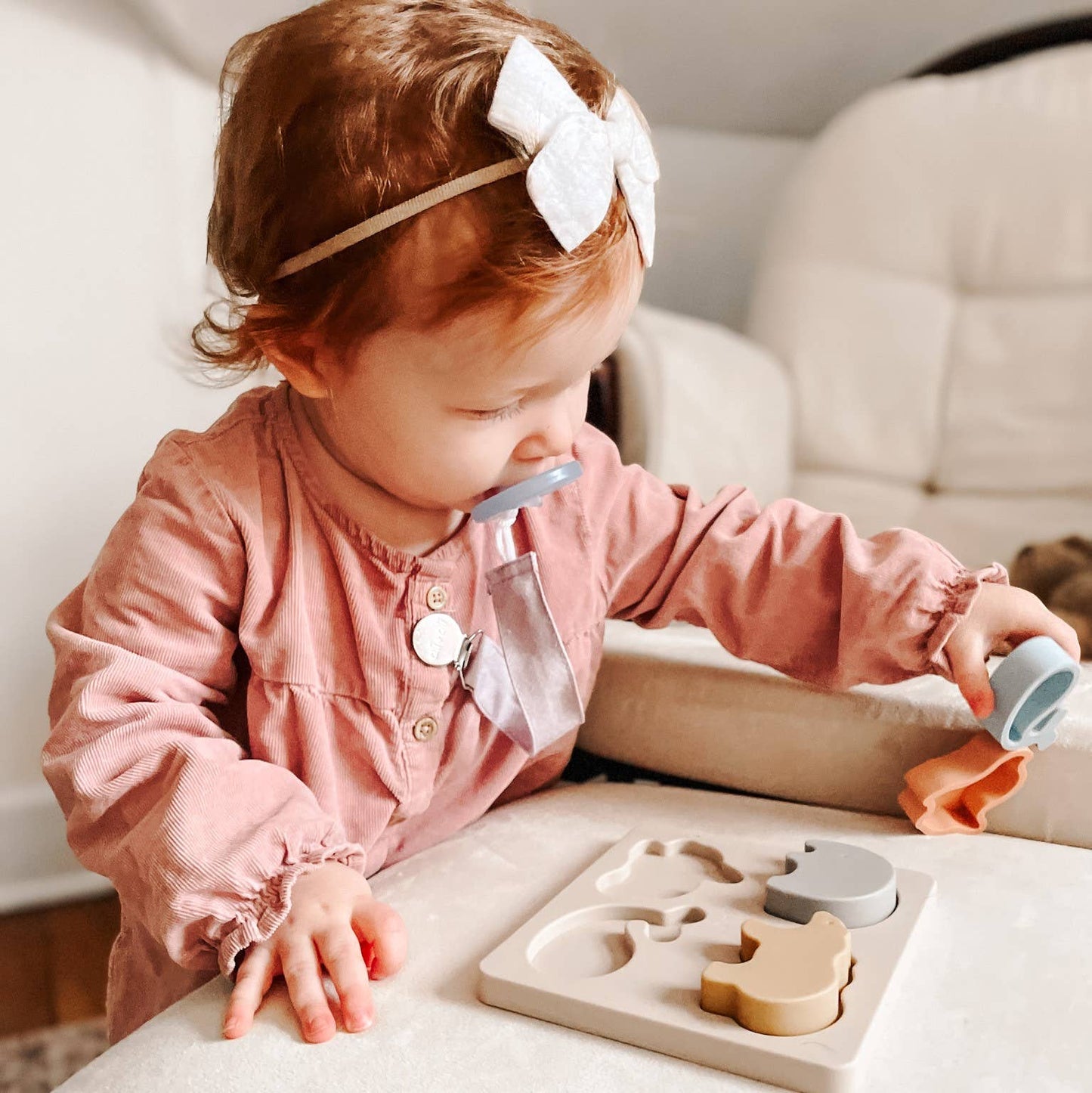 Ali+Oli - Baby Soft Silicone Mini-Animal Puzzle (4pc) Toys for Toddler