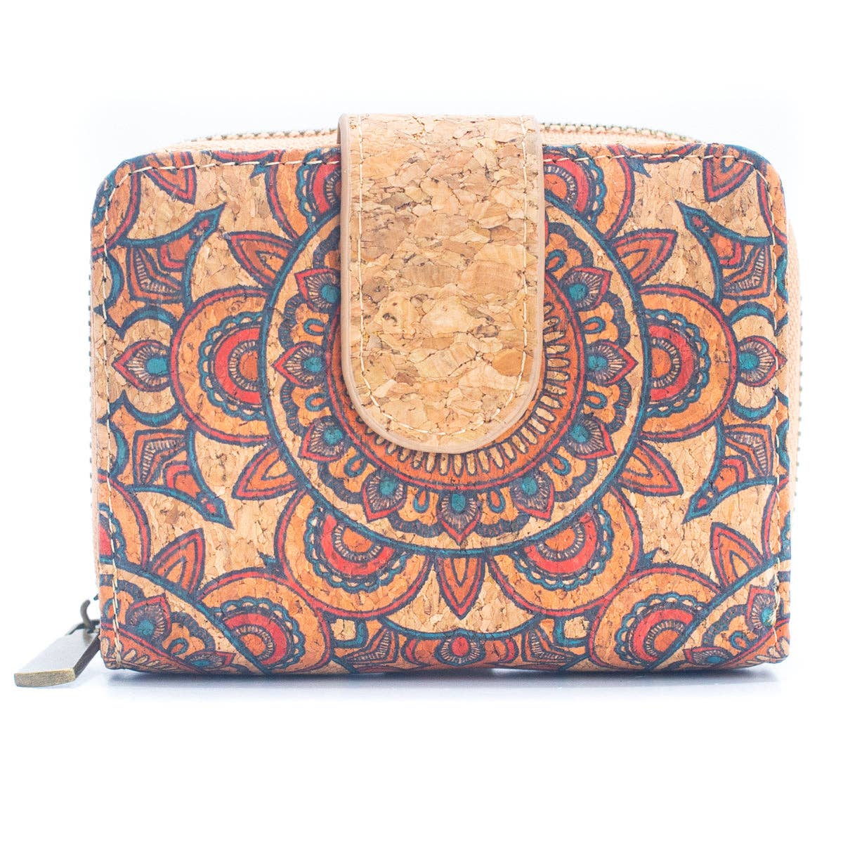 Meninas Bonitas Cork - Natural Cork Printed Women's Short Card Wallet BAG-2238