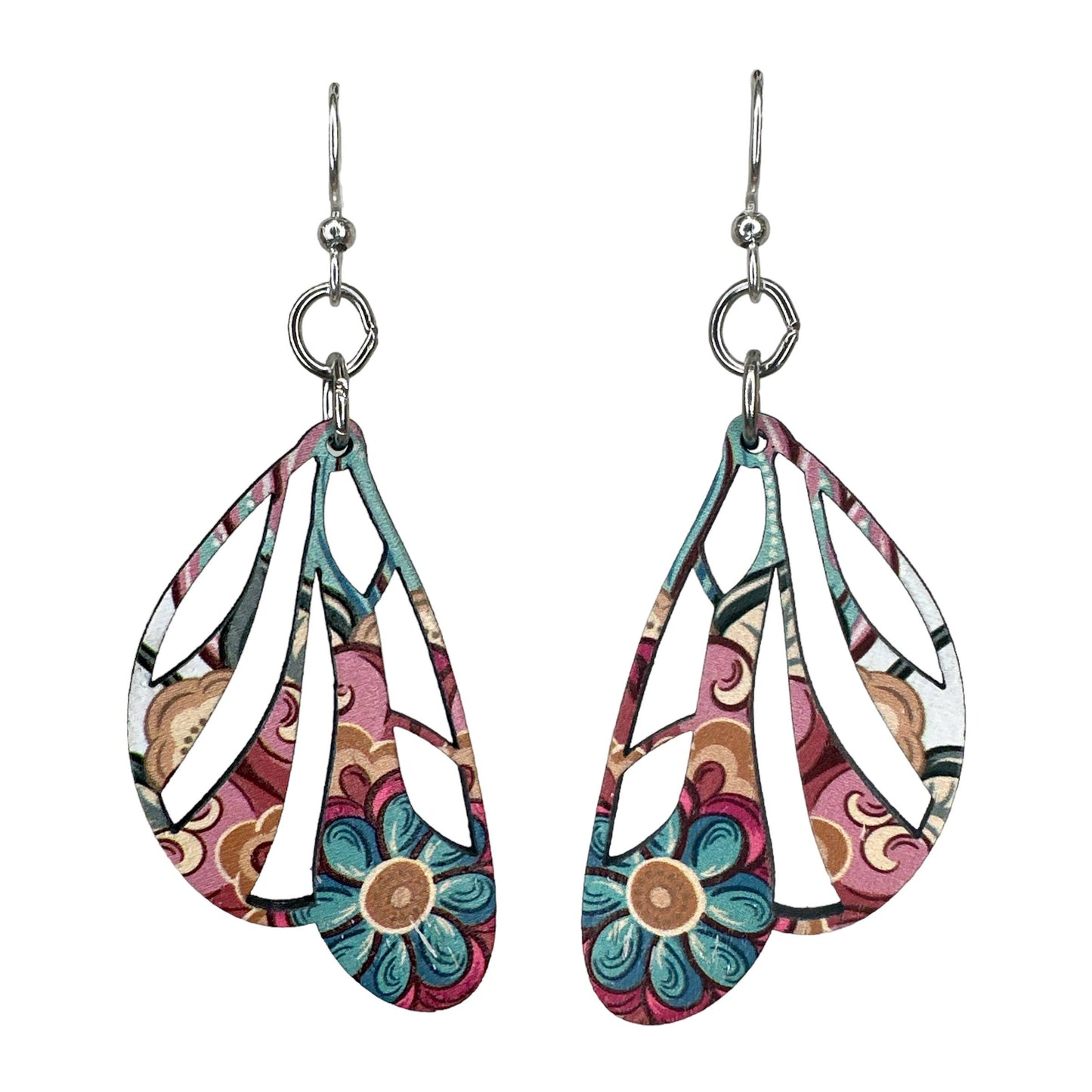 Green Tree Jewelry - Paisley Wing Earrings #1781