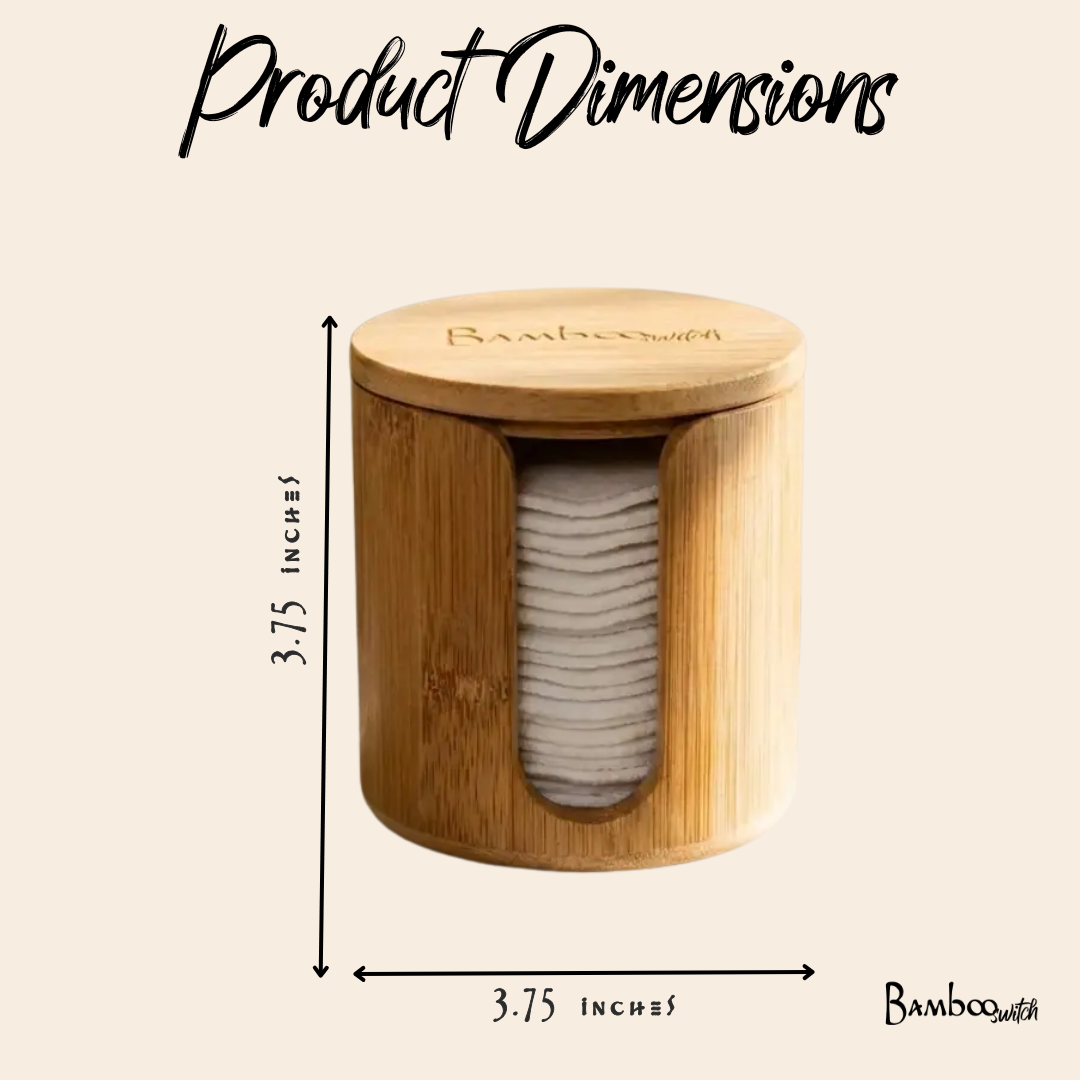 Bamboo Facial Rounds Holder | Earth Day Bestseller