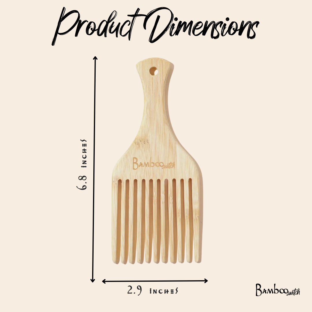 Bamboo Hair Pick | Earth Day Bestseller