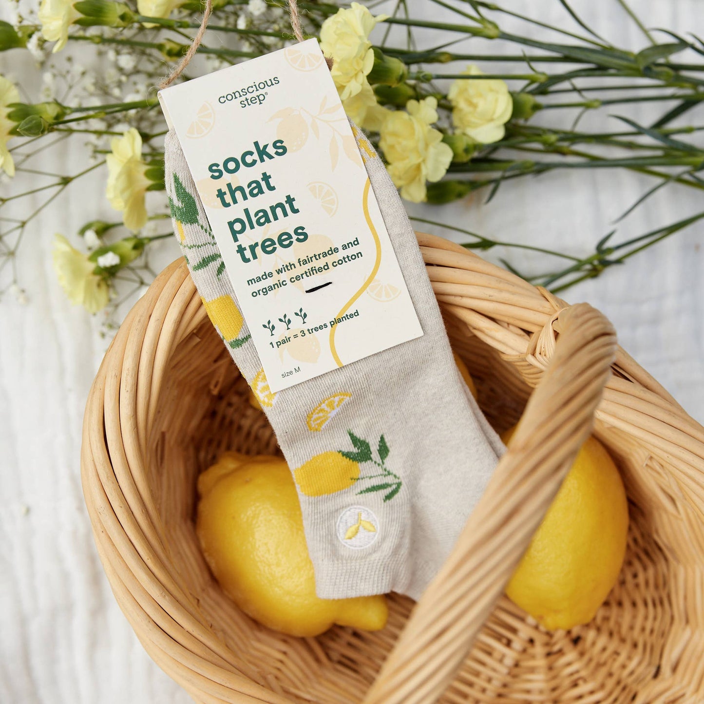 Conscious Step - Ankle Socks that Plant Trees | Lemons - Gifts for Gardeners