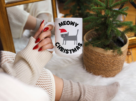 Love You a Latte Shop - Meowy Christmas 15 oz Mug
