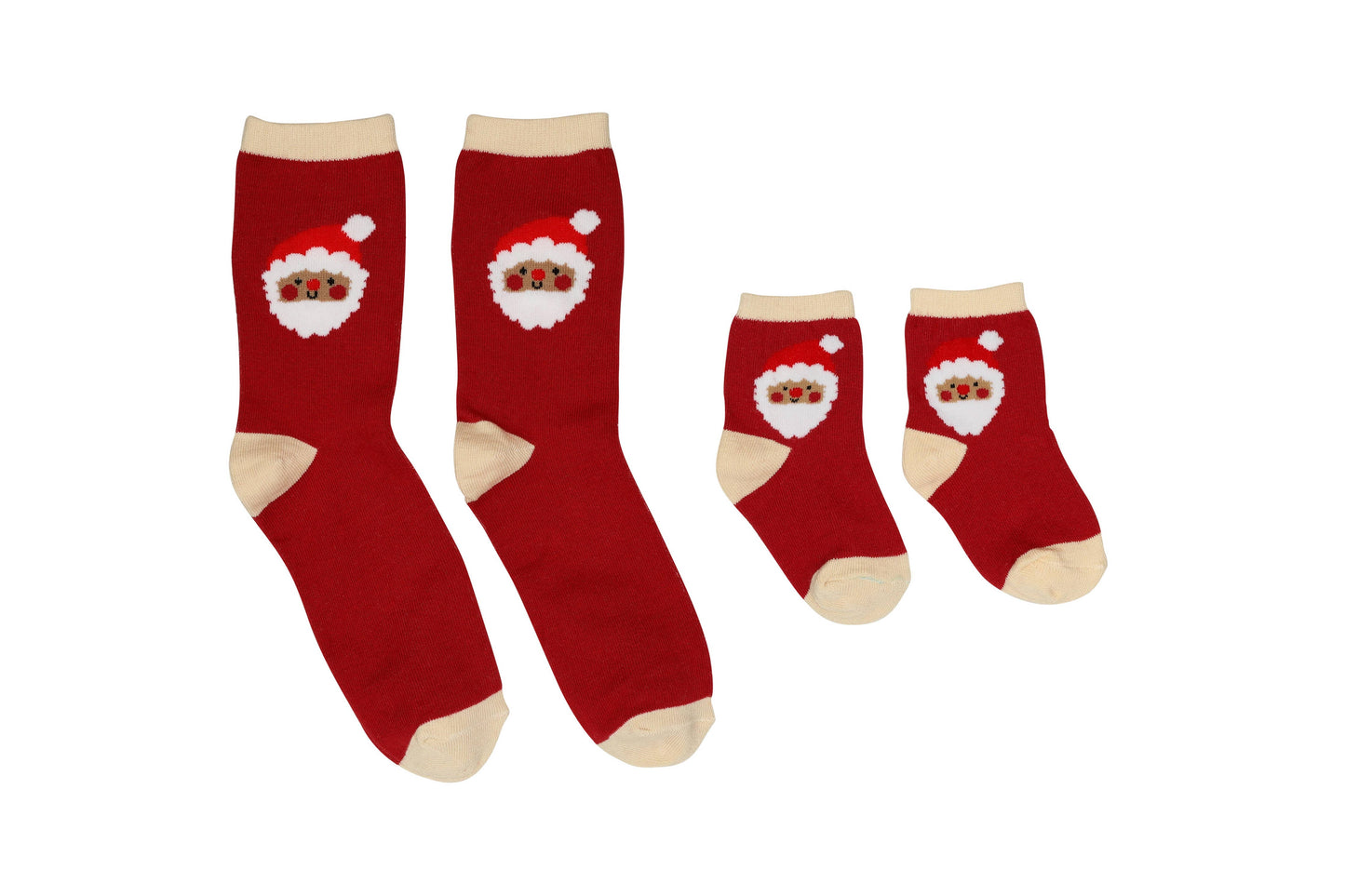 Pearhead - Santa Parent & Baby Christmas Matching Holiday Sock Set