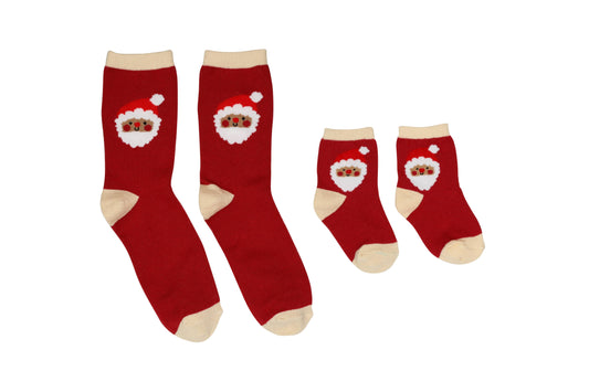 Pearhead - Santa Parent & Baby Christmas Matching Holiday Sock Set