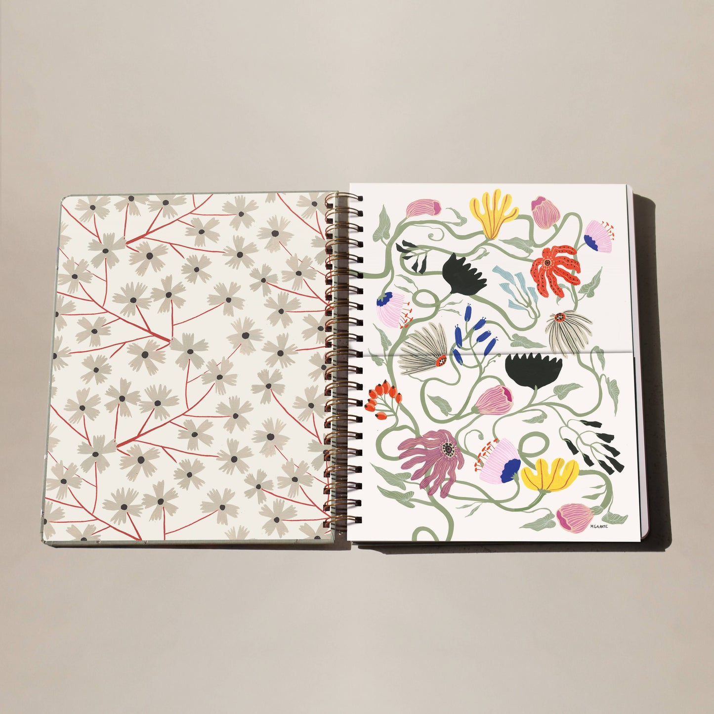Francis Floral Seedlings Big Ass 8.5" x 11" Notebook
