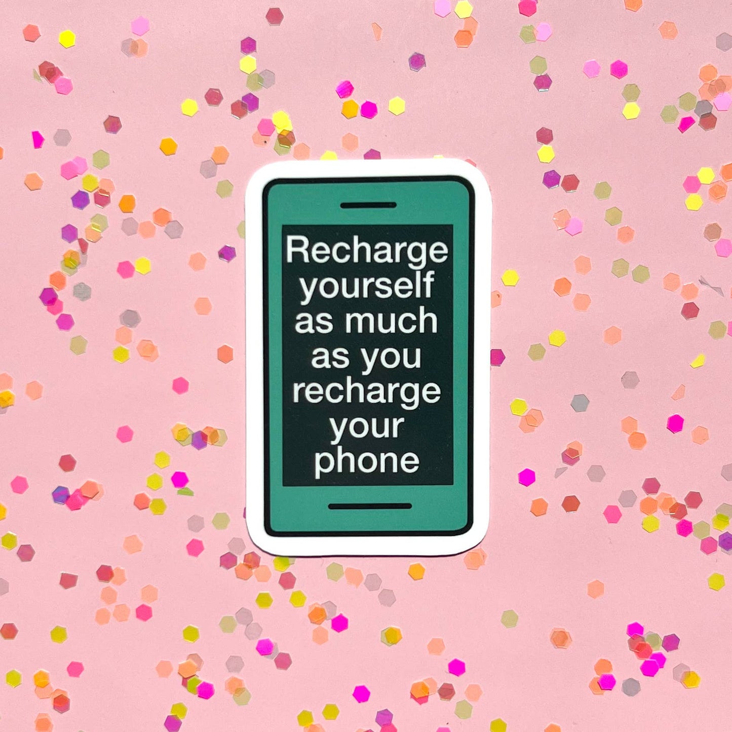 Uplifter Sticker - Recharge yourself as much as you charge your phone sticker