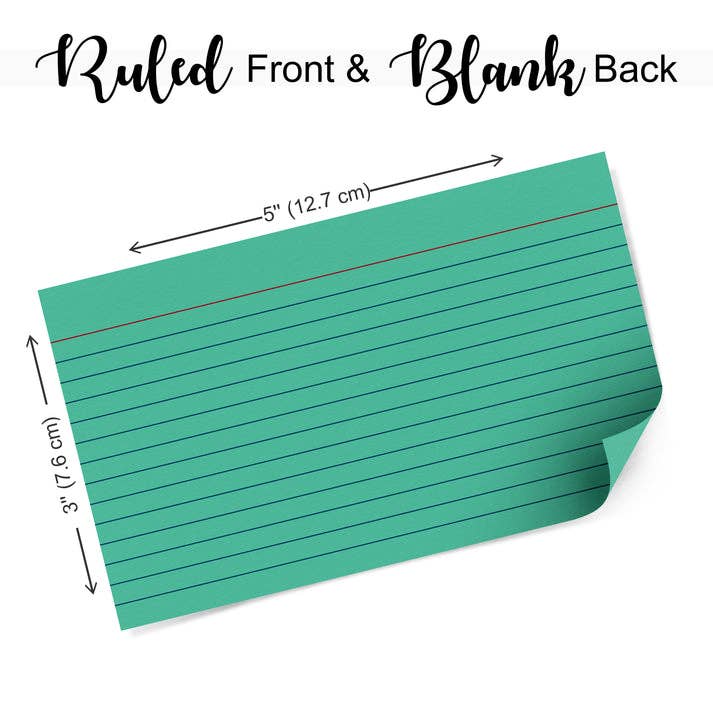 Index Card Ruled , Neon Colored (100 Count)
