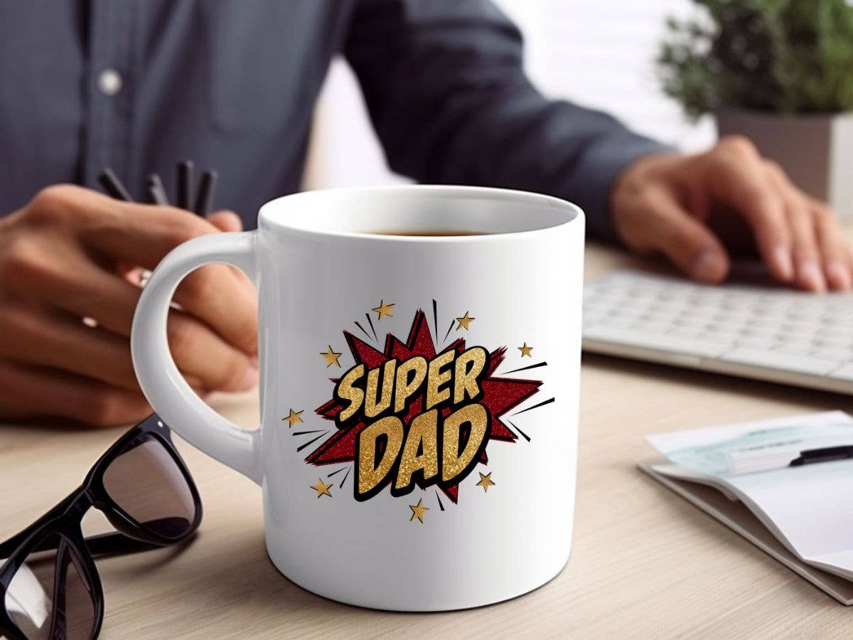 Super Dad Comic Father's Day 11 oz Coffee Mug