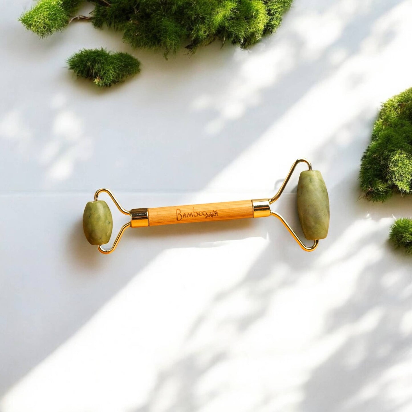 Bamboo Facial Roller | Jade Stone | Earth Day Bestseller