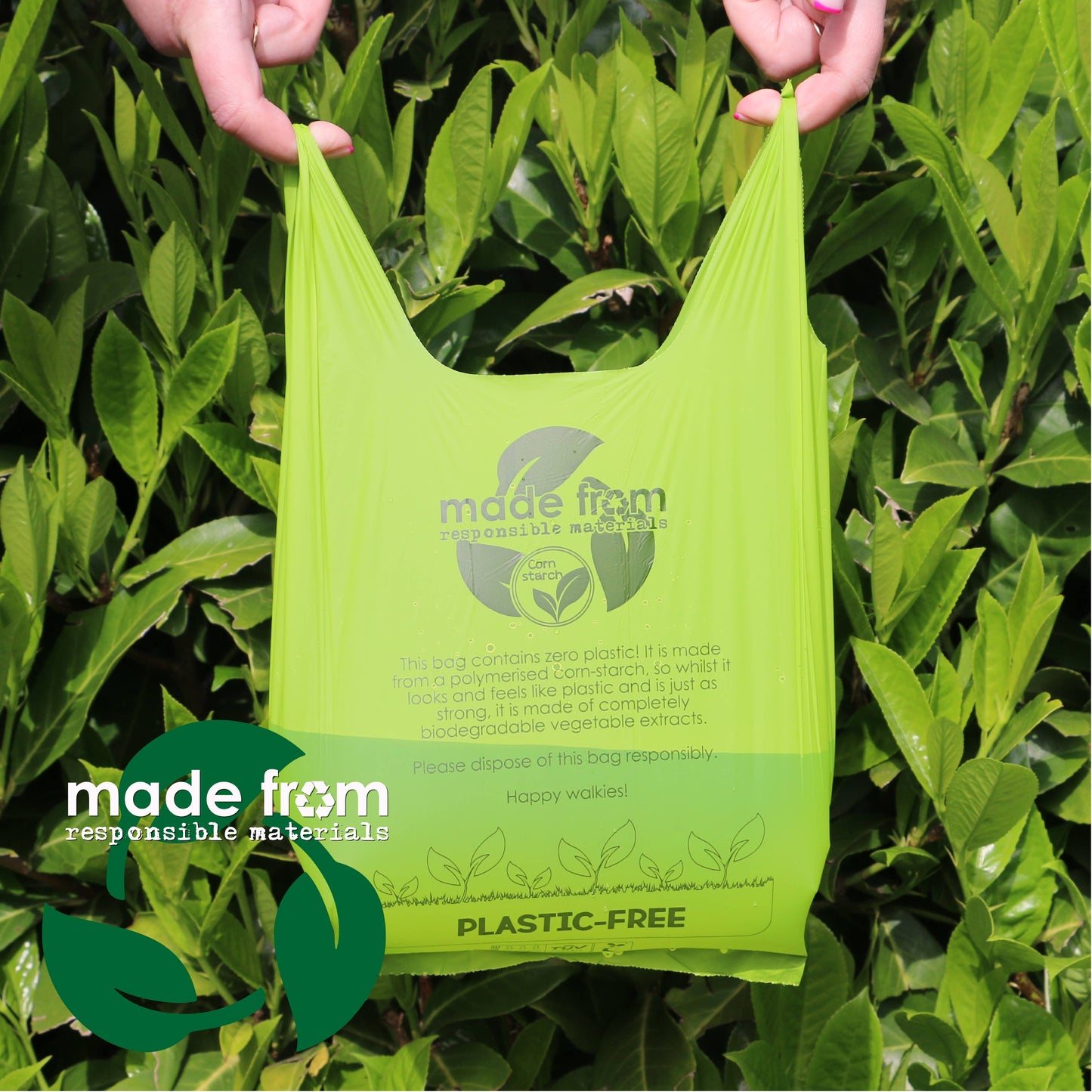 Made  Plastic Free Poo Bags 4 x refill