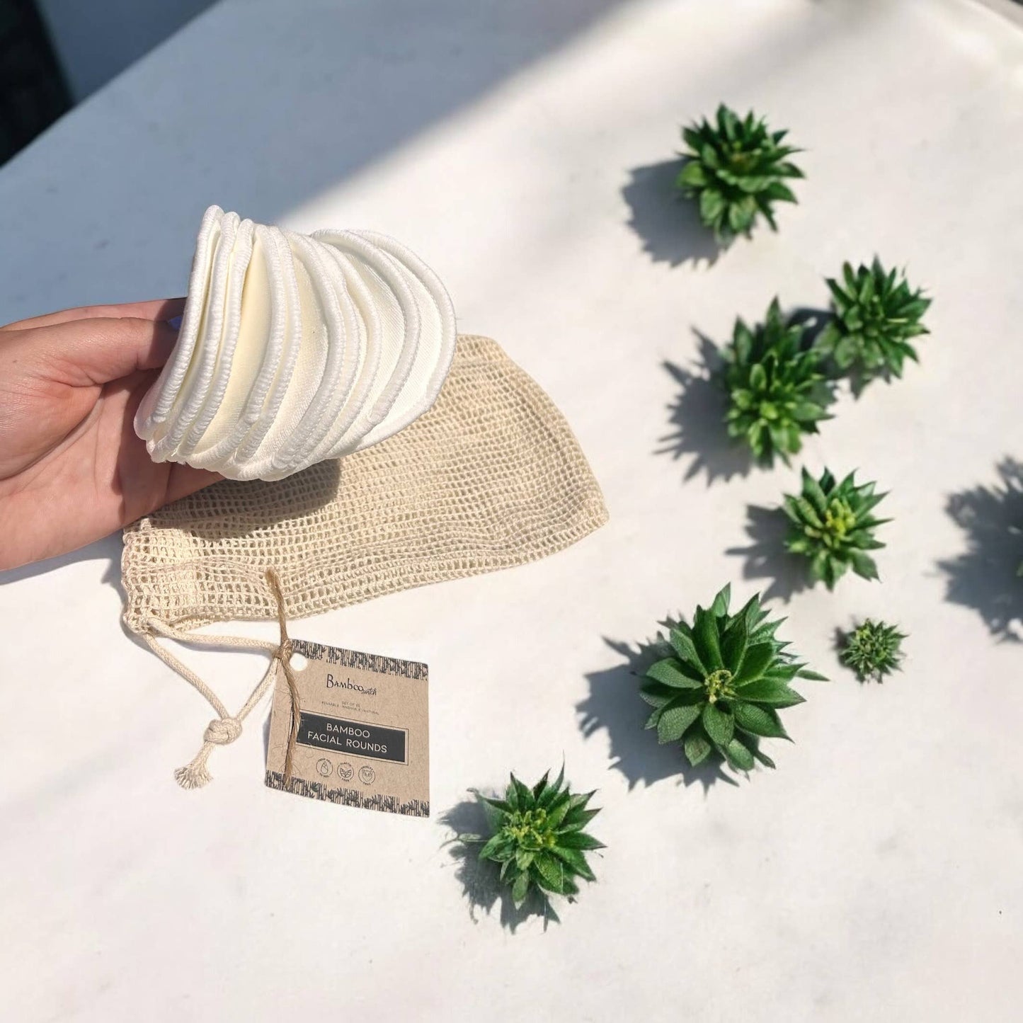 Set of 10 - Reusable Bamboo Cotton Facial Rounds| Bestseller