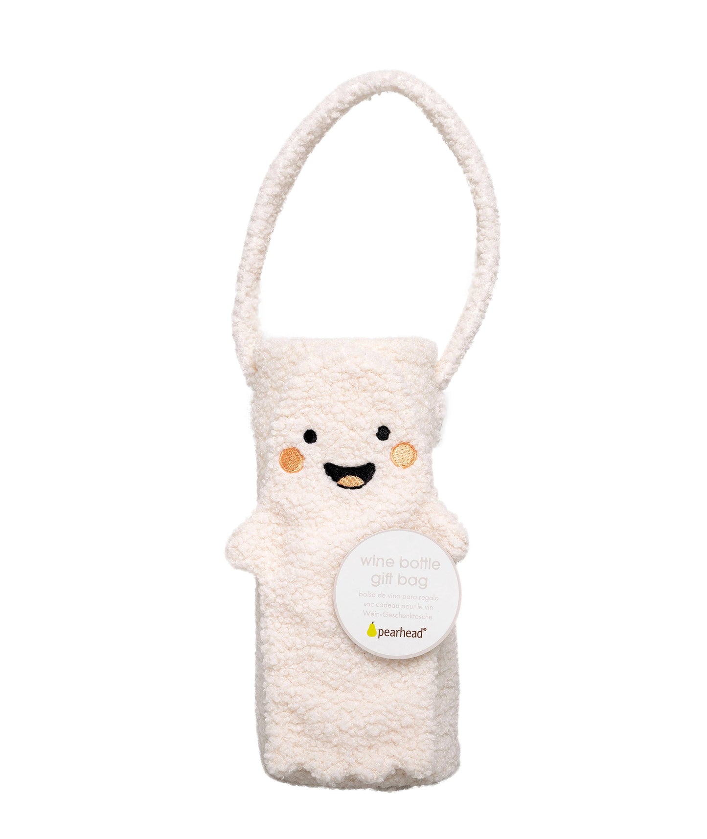 Pearhead - Ghost Sherpa Wine Bottle Gift Bag, Hostess Gift
