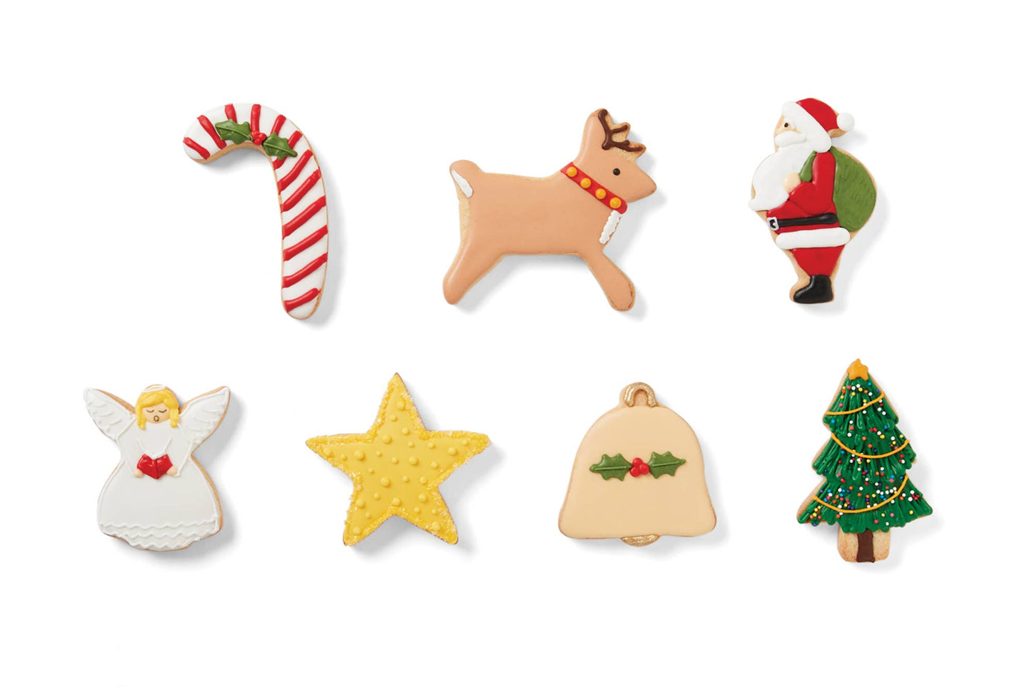 Fox Run Brands - Fox Run Christmas Cookie Cutters, Set of 7, 1" x4.25" x3.5"