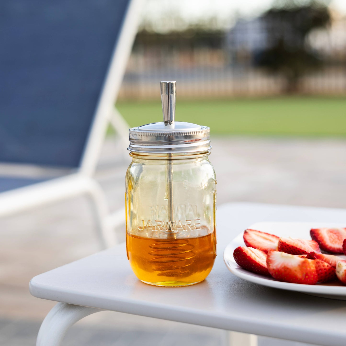 Fox Run Brands - Jarware Mason Jar and Honey Dipper Lid