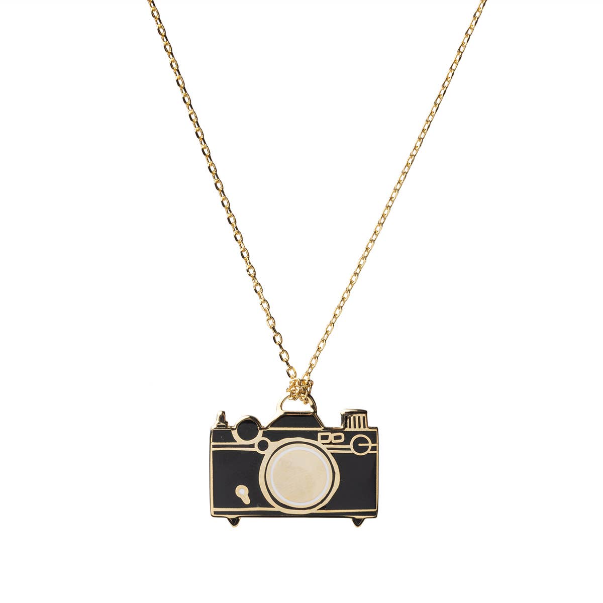 Camera Pendant Gold Necklace | Photographer Gift
