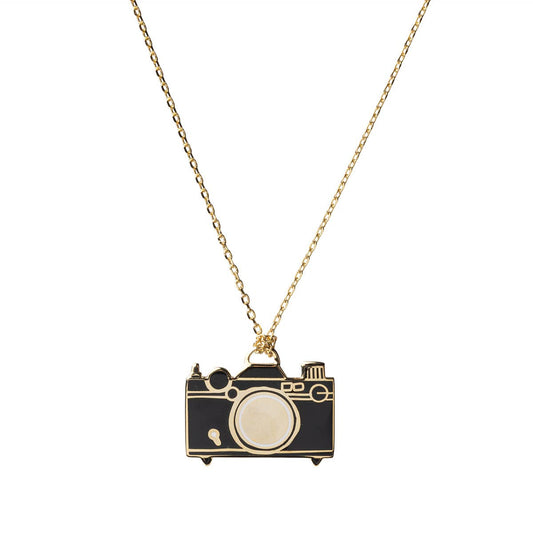 Camera Pendant Gold Necklace | Photographer Gift