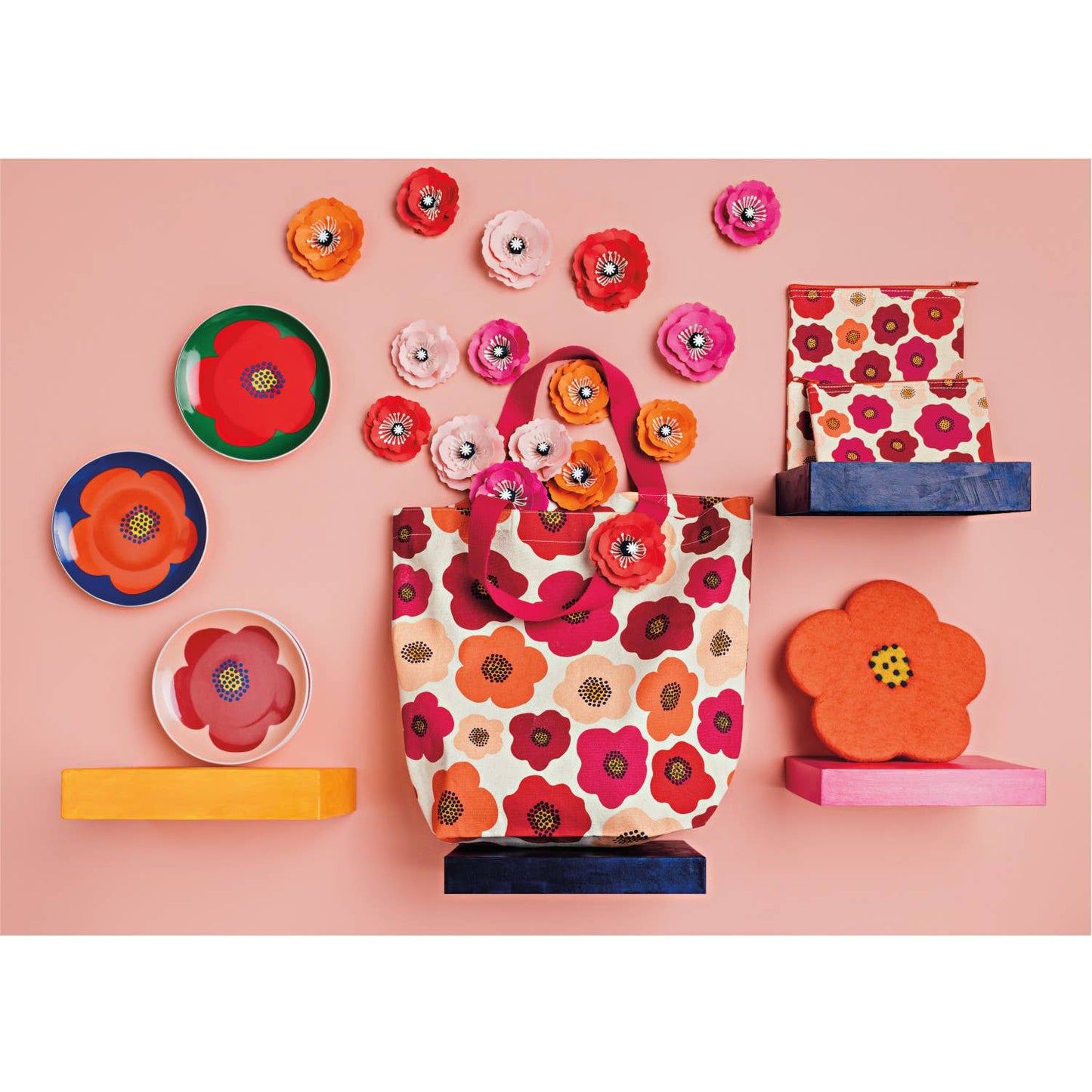 Poppy Felt Wool Trivet