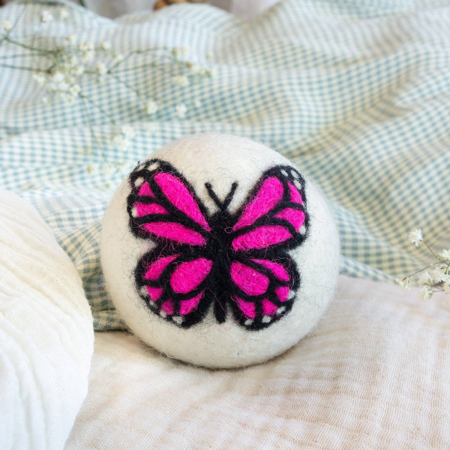 Friendsheep - Monarch Butterfly  Eco Wool Dryer Ball Set of 3 - Moon