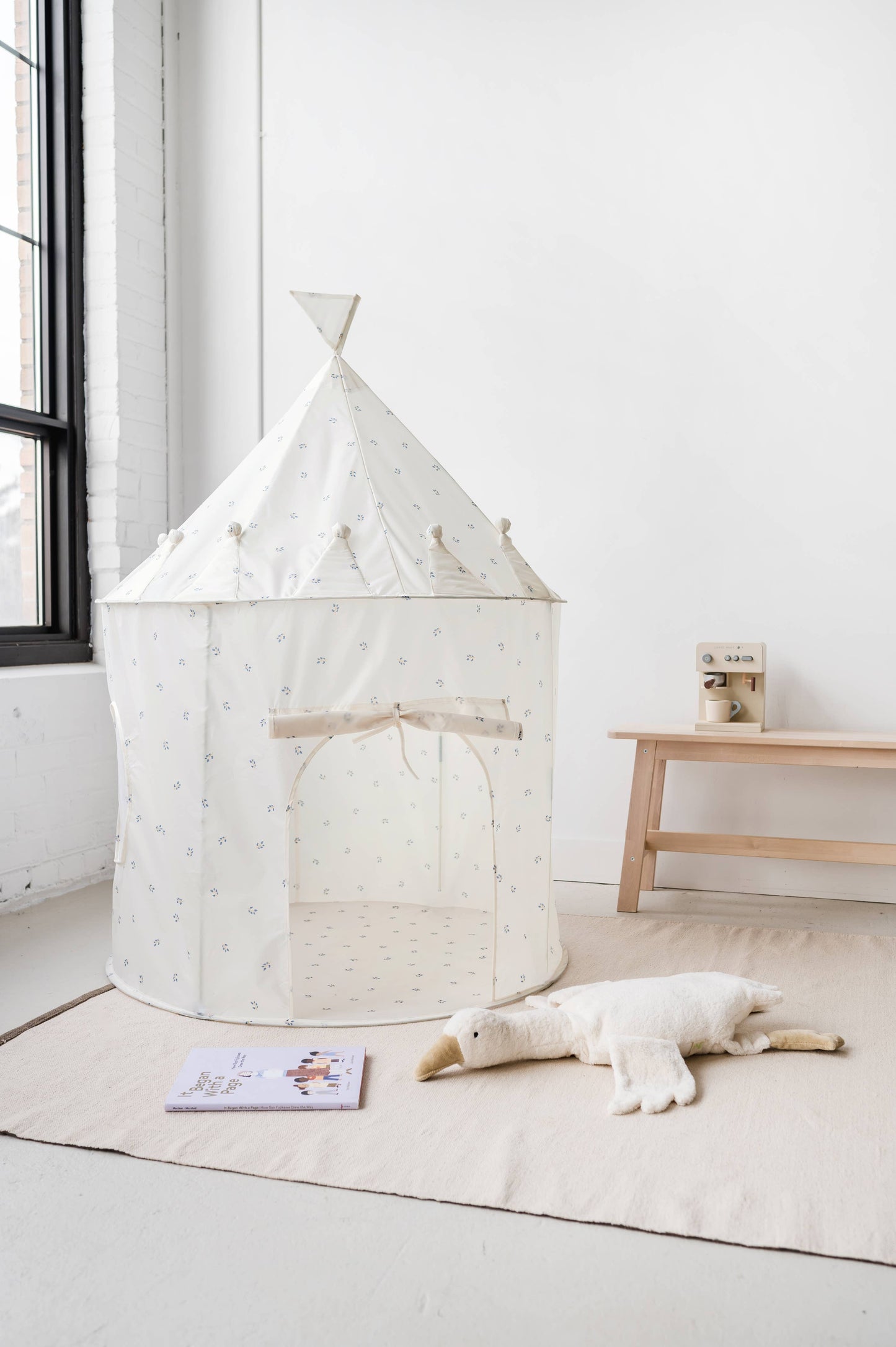 Kids Play Tent Castle with Recycled Fabric - Prints