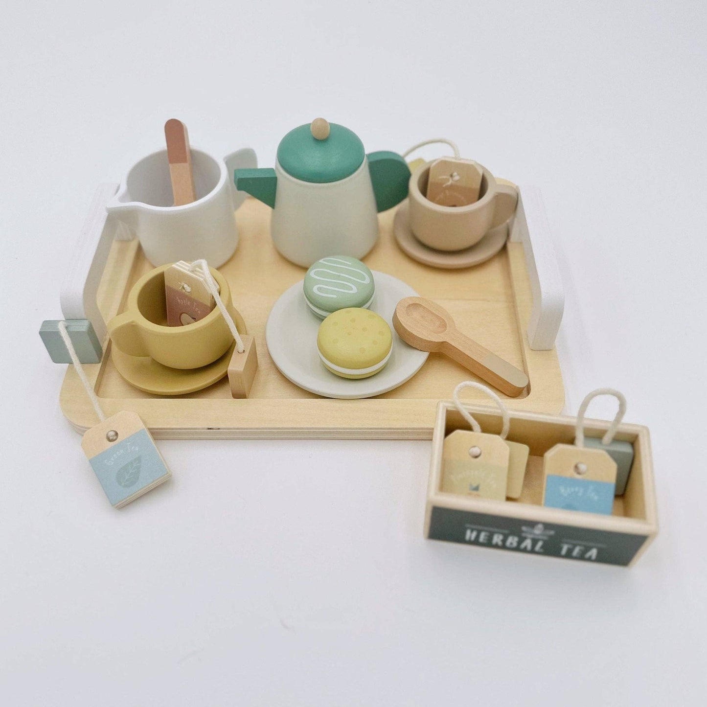 Wooden Tea Party Set  Pretend Play Tea Set Ages 3+