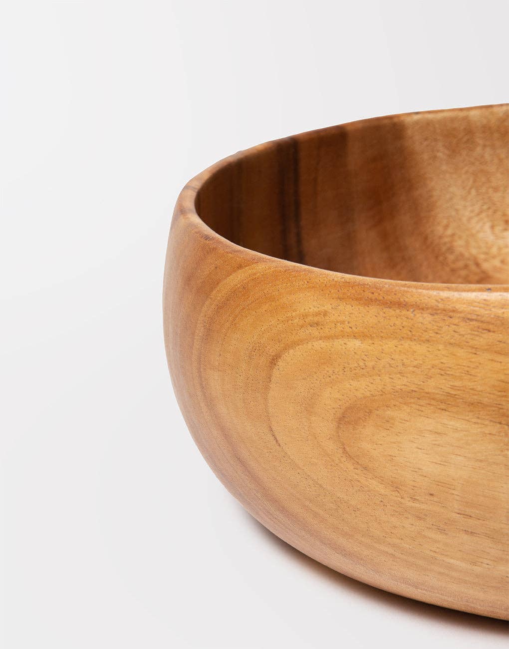 Acacia Wood Rounded Salad Bowl
