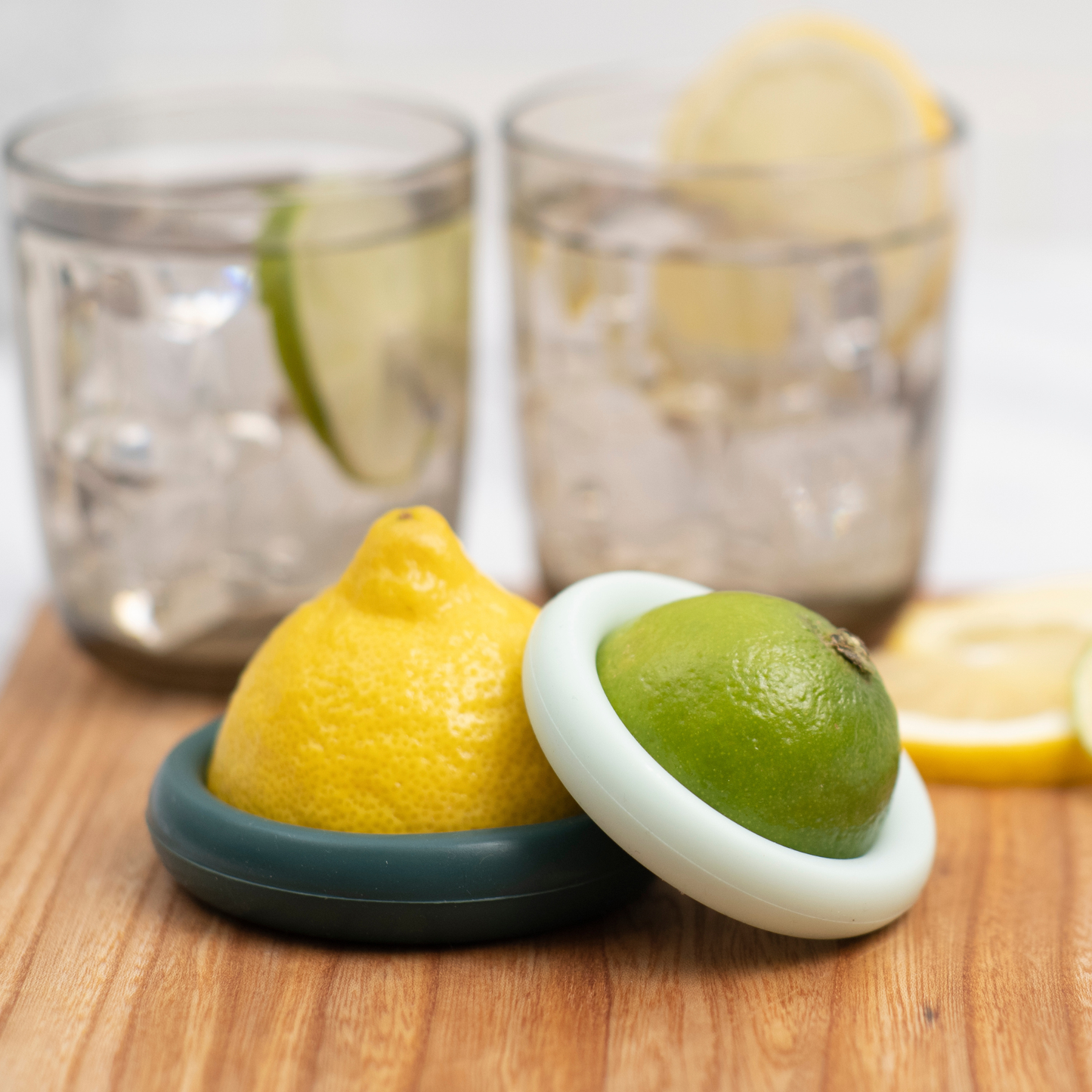 Reusable Silicone Citrus Savers  Forest Mint