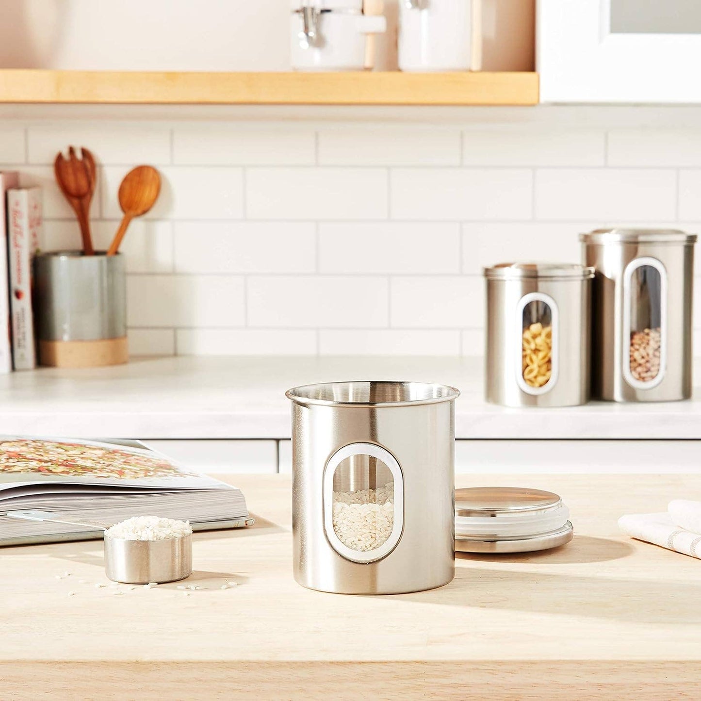 Fox Run Brands - Fox Run Stainless Steel Canister Set, 3-Piece Set
