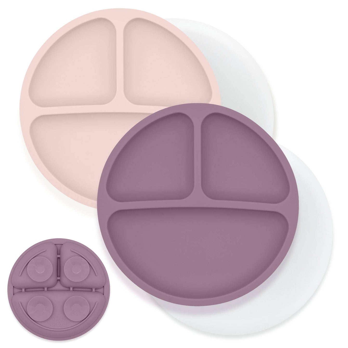 WeeSprout - Silicone Divided Suction Plates – Set of 2