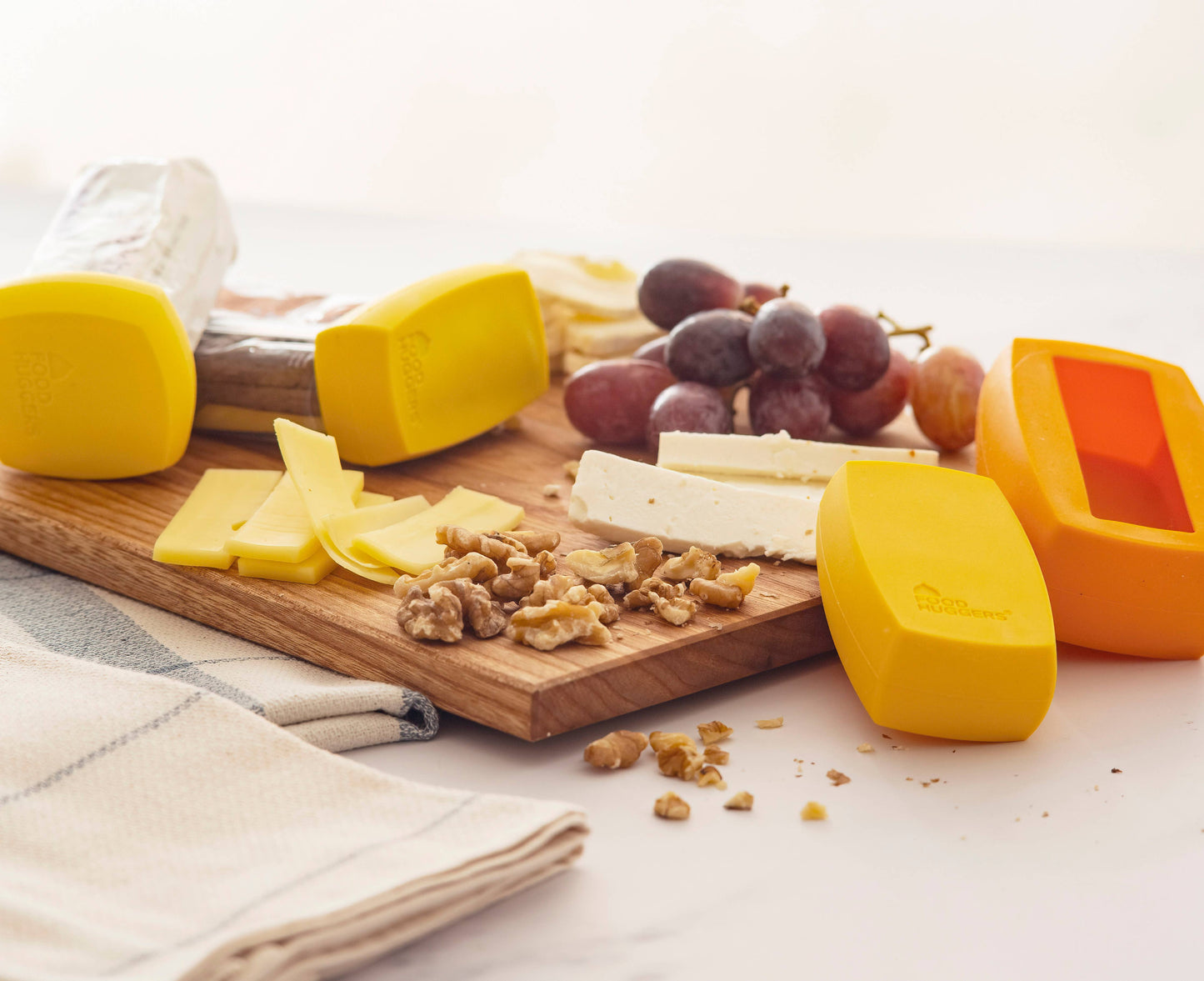 Food Huggers - Reusable Silicone Cheese Savers (Set of 4)
