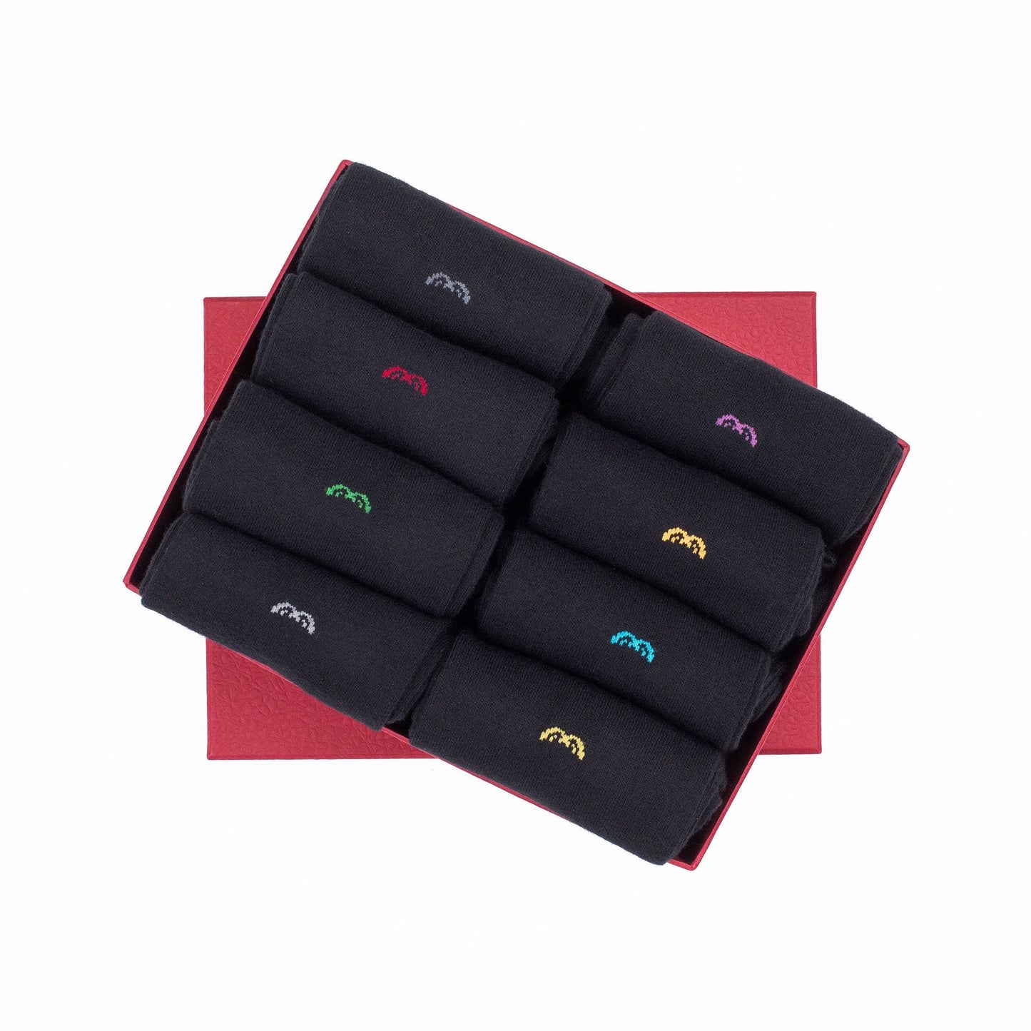 Mens Bamboo Dress & Trouser Socks 'Black" 8-Pack - 633